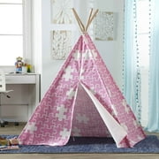 Turtleplay Children’s Teepee Puzzle Canvas Play Tent, Multi-color