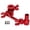 Red, variant on YAHHU RC Steering Set High Strength Lightweight Aluminium Alloy Steering Components for Traxxas 1:7 UDR RC Car Blue