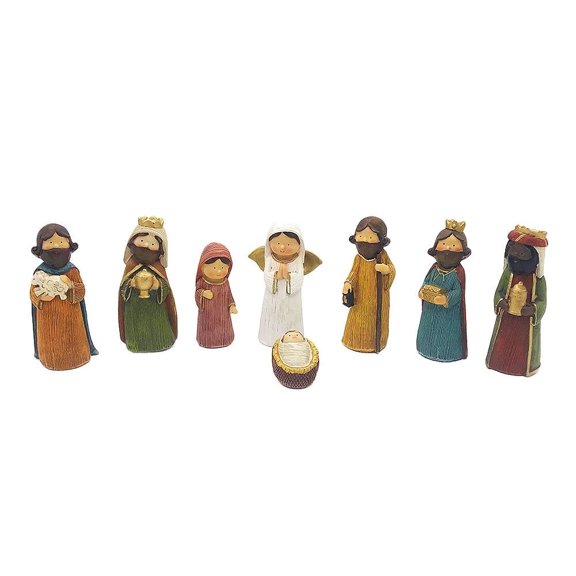 Nacimiento Holiday Time 8 Piezas 15 cm