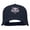 Navy, variant on Wolf Motif Embroidered Low Profile Cotton Twill Cap - Black OSFM