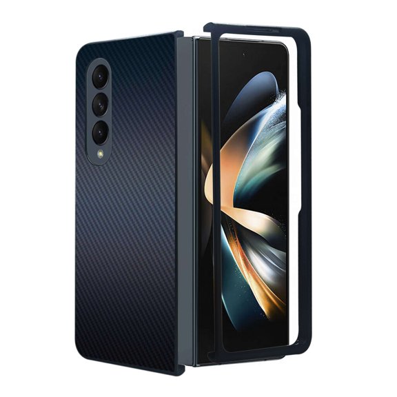 ANJ  Protective Snap-On Design Printed Case Compatible with Samsung Galaxy Z Fold 4 - Carbon Fiber Print 2