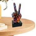 thumbnail image 5 of Hand Sculpture, Unique Hand Resin Statue, Abstract Art Sculpture Colorful Thumbs Peace Figurines, Acting Signal Table Sculpture for Shelf Desk, 5 of 9