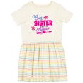thumbnail image 3 of Inktastic Big Sister Again with Flowers and Arrow Girls Toddler Dress, 3 of 5
