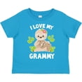 thumbnail image 3 of Inktastic Cute Sloth I Love My Grammy with Green Leaves Boys or Girls Toddler T-Shirt, 3 of 5