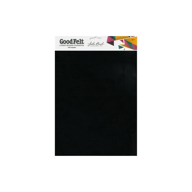 John Bead Good Felt Beading Foundation 1.5mm 8.5x11" Black 4pc