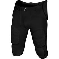 Exxact Sports Proline Mens Integrated Football Pants with 7 Flex Pads, Lightweight Football Practice Pants for Protection (AM, Black)