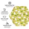 thumbnail image 3 of Honeii Easter Bunny print Leather Coaster Set of 4, ideal for safeguarding your furniture from drinks spills and effortless cleanup-Hexagon, 3 of 6