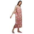 thumbnail image 2 of Moomaya Chemise de Nuit Imprimée pour Femmes Mi-Longue en Coton avec Manches, 2 of 5