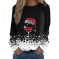 thumbnail image 3 of Kcodviy Ensemble de Tenue Confortable de Noël pour Femmes, Chandail à Col Rond Imprimé, Chandail-Over Décontracté à Manches Longues, Blouse Ample, 3 of 5