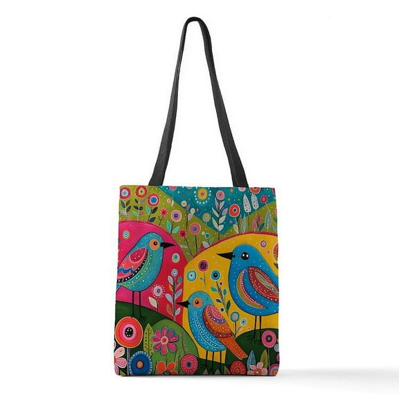 CafePress - Three Little Birds On The Hill - Polyester Tote Bag 16"x16"