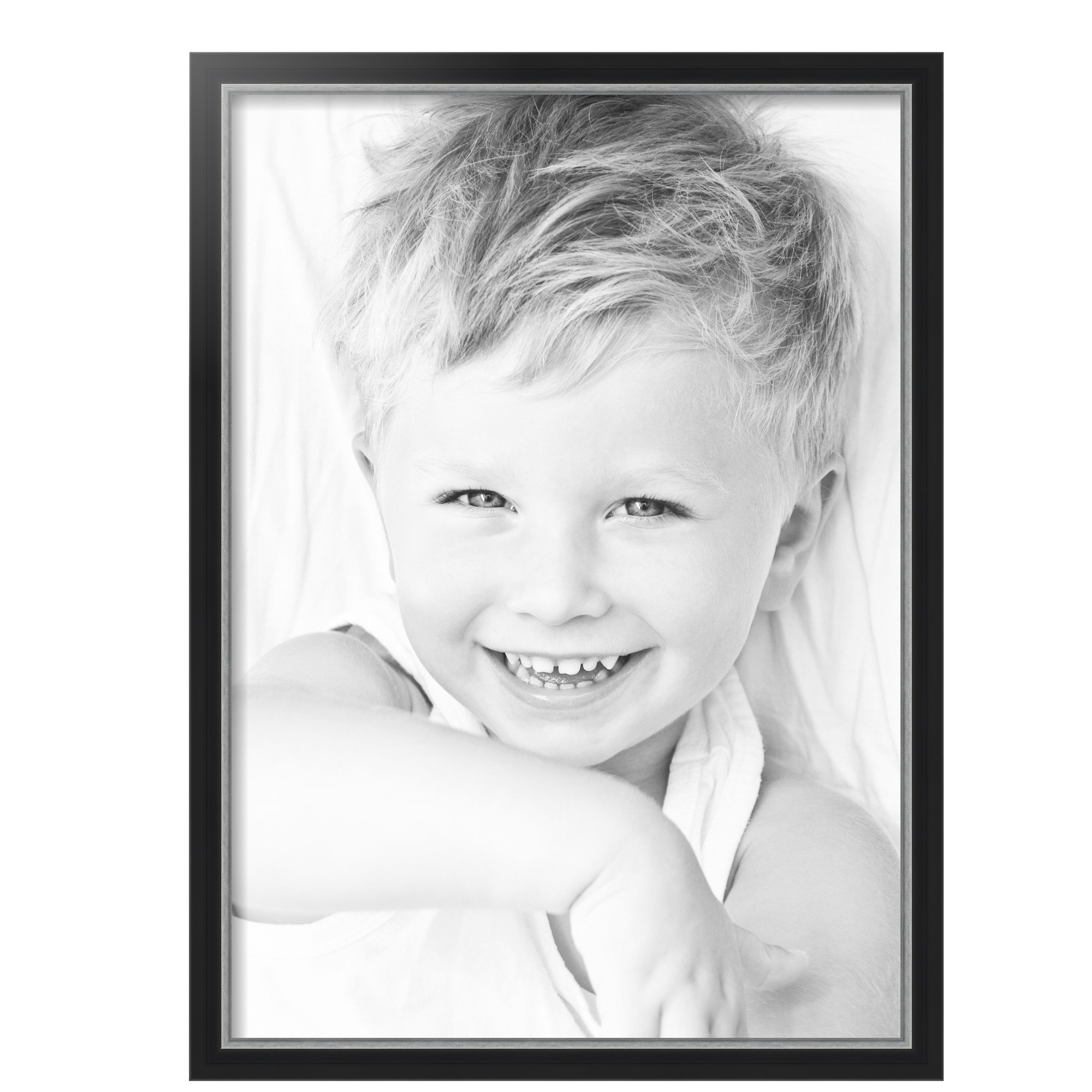 ArtToFrames 20" x 28" Black Velvet with Silver - 1.25 Picture Frame, 20x28 inch Black MDF Poster Frame (WOM-4691), 2 Pack
