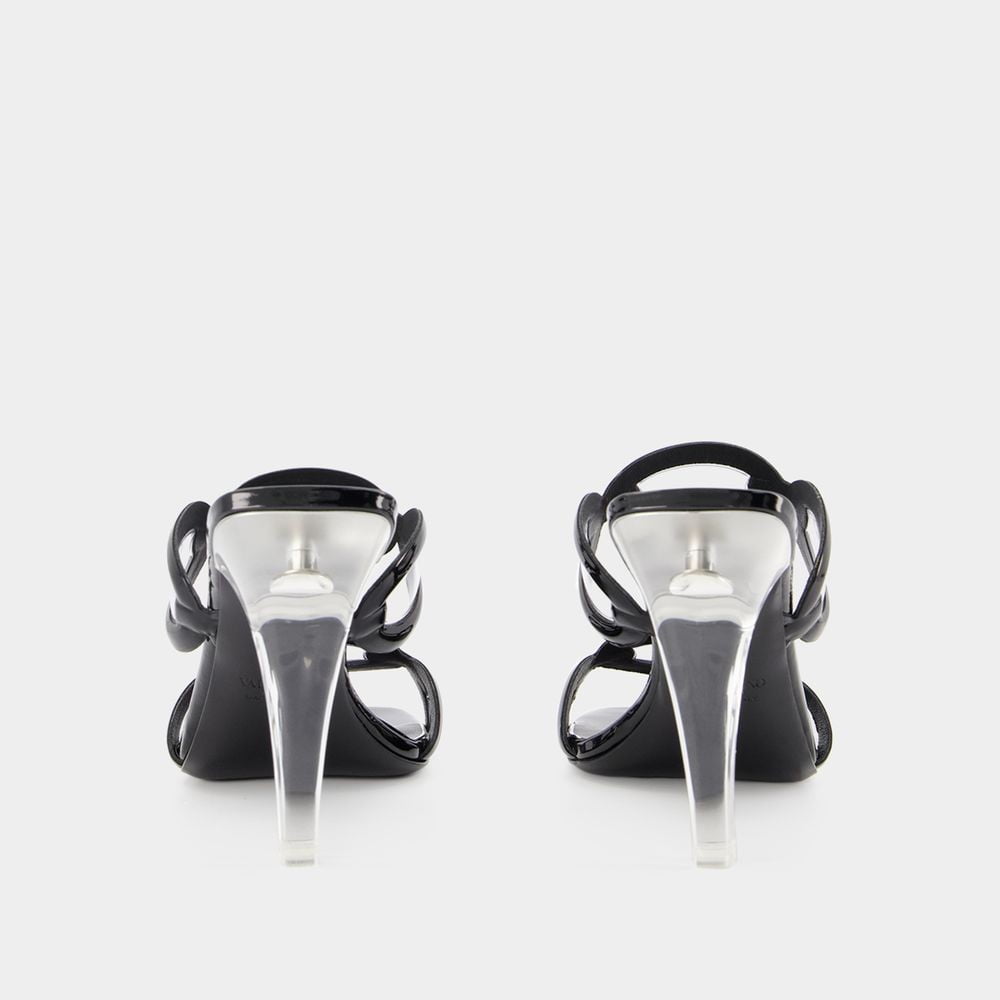 サンダル・ミュール Chain 1967 T.100 Sandals - Valentino Garavani - Black - Bras Valentino Chain 1967 T.100 Sandals - Black - Brass Black