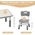 thumbnail image 2 of Mesa y 6 sillas set almacenamiento box - ajustable en altura niños pequeños mesa y chair set ages 2 - 10, superficie grafiti, non-slip legs, children's activity mesa daycare, classroom, home, 2 of 5
