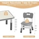 thumbnail image 2 of Mesa y 6 sillas set almacenamiento box - ajustable en altura niños pequeños mesa y chair set ages 2 - 10, superficie grafiti, non-slip legs, children's activity mesa daycare, classroom, home, 2 of 5
