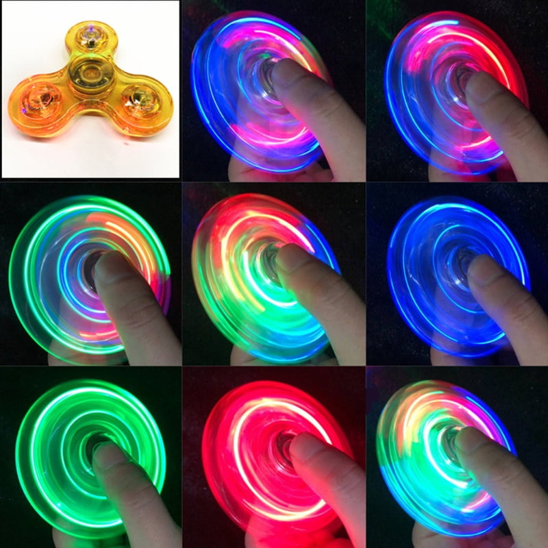 3X Replacement LED Light with Button For Tri Fidget Hand Spinner Glow Finger Toy 