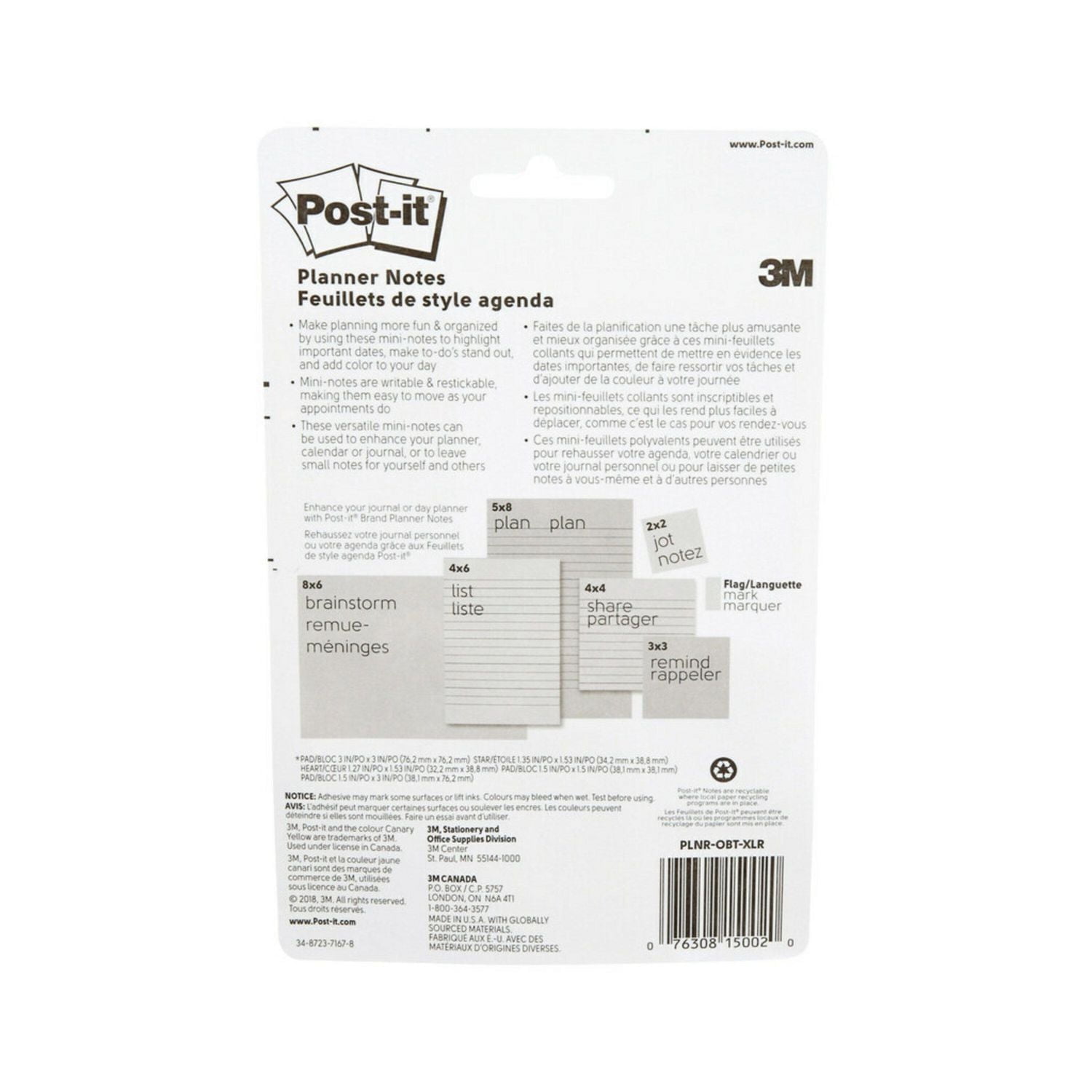 Feuillets super collants Post-it®, 3345-8SSMX2-EF, 8 blocs/ paquet