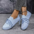 thumbnail image 5 of Dakaela Mesh Slip on Shoes Women Knit Lace up Low Top Sneakers Lightweight Casual Flat Walking Loafers, 5 of 8