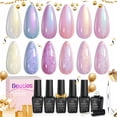 thumbnail image 1 of Esmalte de uñas en gel Beetles Pearl, 6 colores brillantes, 7,5 ml, diseño de sirena, 1 of 8
