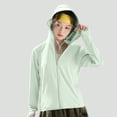 thumbnail image 5 of Naittoop Womens Sun Protection Hoodie with Visor UPF 50+ Long Sleeve Sun Shirts Rash Guard Fishing Hiking Zip Up Jackets, 5 of 5