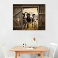 thumbnail image 2 of Farmhouse Animals in Window Wall Art Farmhouse Animals Landscape Picture Country Painting for Bathroom Bedroom Office Framed Artwork, 2 of 4