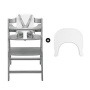 hauck Alpha+ Adjustable Wooden High Chair Set, Gray
