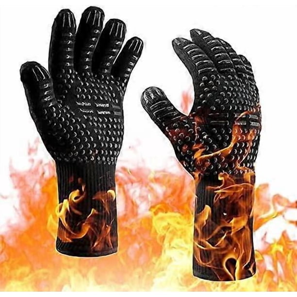 Oven gloves 932 F heat resistant gloves, cut resistant barbecue gloves, non slip silicone barbecue gloves