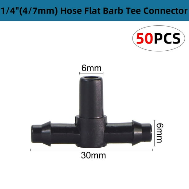 50PCS 1/4'' 4 Ways Cross Connecter for 4/7mm Micro Tubing Hose Barbed Adapter Drip Irrigation Joint Connectors Professional Tool He Qiyong unisex