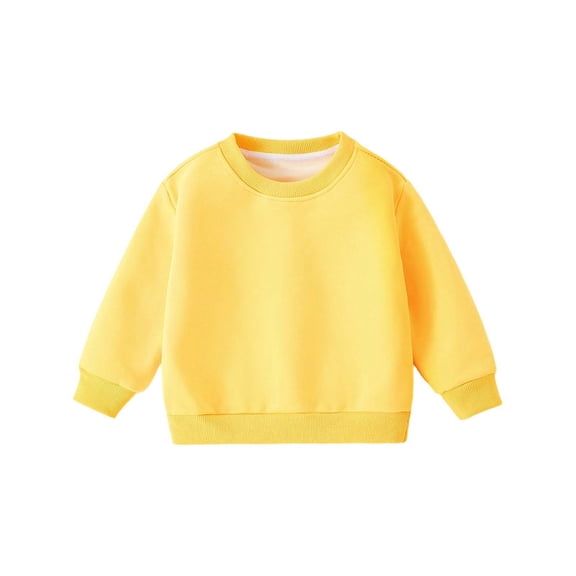 Maean Kids Fleece Sweatshirt Boys Girls Crew Neck Long Sleeve Warm Tops Fall Winter Sweatshirts Clothes