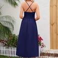 thumbnail image 4 of Puntoco Vestidos Mujer Verano Sexy Moda Mujer Sin Mangas Cuello En V Señoras Camies Chaleco Vestido Largo, 4 of 7