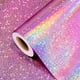 thumbnail image 1 of Rollo de papel de regalo con estrella holográfica metálica rosa burymento, 1 of 6