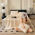 thumbnail image 2 of ROSEKIND Home Fleece Throw Blanket for Couch or Bed, 3D Jacquard Decorative Blankets | Cozy Soft Fuzzy Flannel Blanket All Seasons & Occasion, Gifts for Women, 30×40in, Warm Oatmeal, 2 of 8