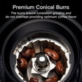 thumbnail image 4 of Electric Coffee Bean Grinder 35 Level Adjustable Large Capacity 12 Cups Espresso Coffee Grinder with Anti-Static Conical Burr Detachable Visible Bin Cleaning Brush, 4 of 9