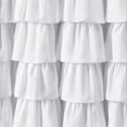 thumbnail image 4 of JJCOITR White Ruffle Shower Curtains for Bathroom, Farmhouse Fabric Cute Ruffled Chic Shower Curtain, 72" W x 72" L, 4 of 6