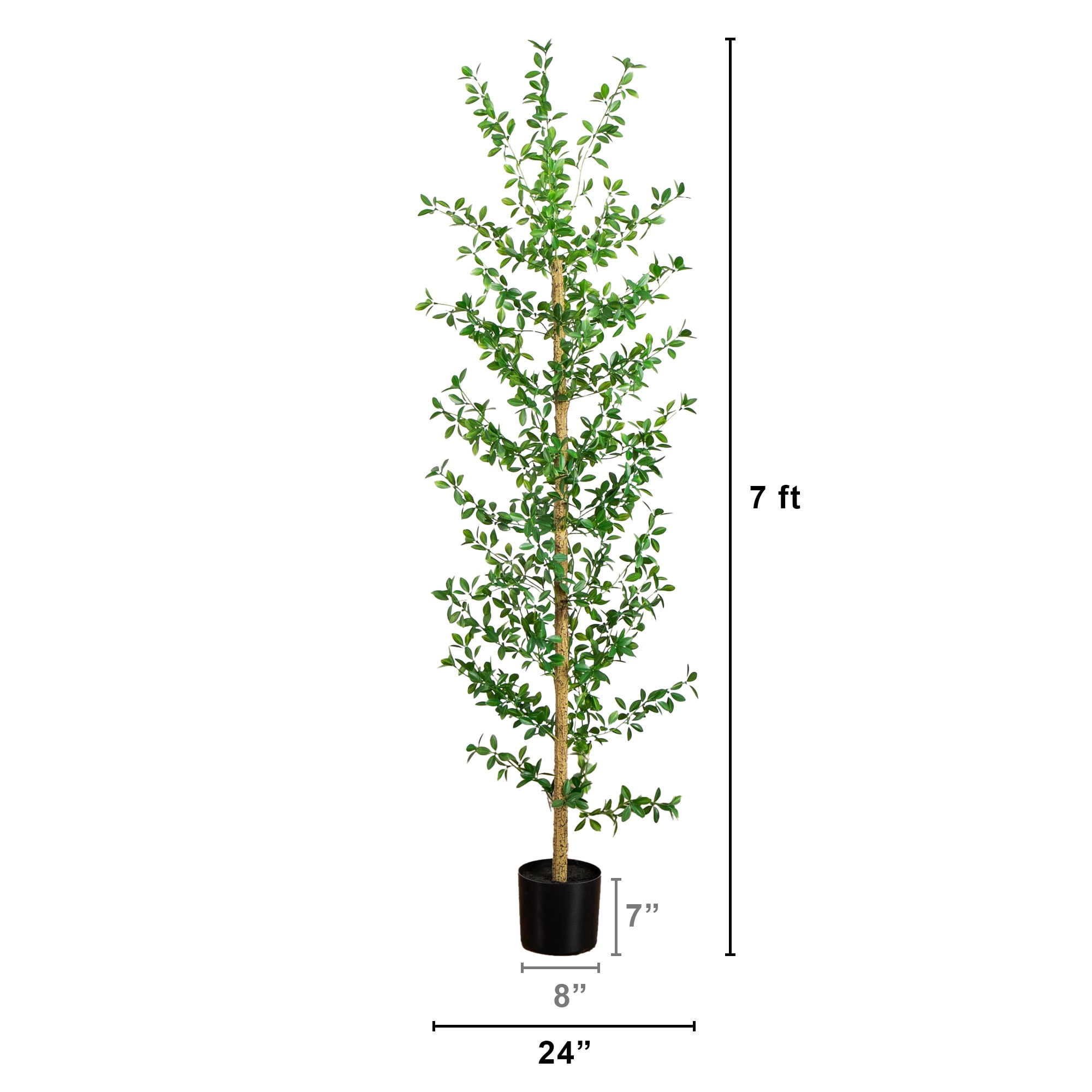 Nearly Natural 7ft. Artificial Shady Lady Black Olive Tree