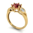 thumbnail image 2 of Three-Stone Engagement Ring for Women - 1.72ct Natural Garnet in 18K Yellow Gold Promise Ring, 2 of 6