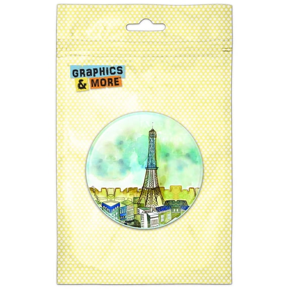 Watercolor Paris Eiffel Tower France Pinback Button Pin Badge