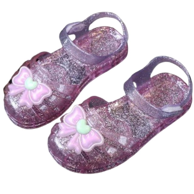 Sandalias de Niños Sandalias de Goma de Gelatina de Verano para Niños Y Niñas Zapatos de Playa Transparentes de la Princesa