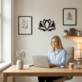 thumbnail image 5 of Lotus Flower Metal Wall Art for Home and Outside - Wall-Mounted Geometric Metal Wall Decor - Drop Shadow 3D Effect Wall Decoration for Living Room Bedroom, 5 of 10