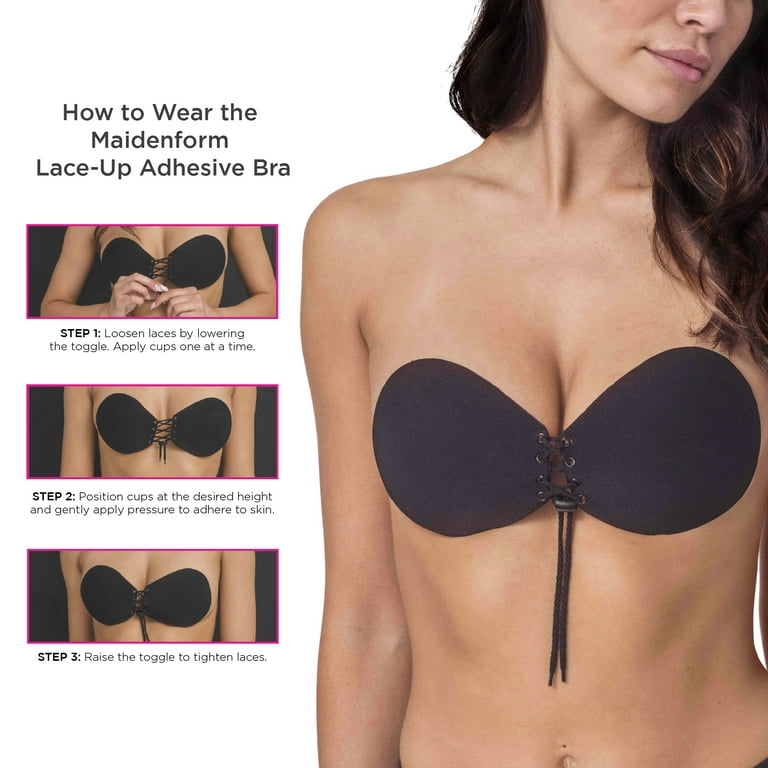 Maidenform Sweet Nothings Lace Up Adhesive Bra
