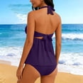 thumbnail image 6 of Mifsaly Womens Tankini Bathing Suits Halter Neck Tie Front Flowy Swim Top with Bottoms Summer Vacation Two Piece Swimsuit Beach Swim Suits for Women 2026 XXL, 6 of 8