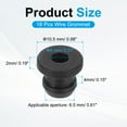 thumbnail image 2 of 18pcs Wire Grommet, 6.5mm Mounting Dia Plastic Grommets Cable Snap Bushing Cable Mounting Hose Bushing Grommet Protector Fasteners Locking Silicone for Wire Cable Hose, Black, 2 of 6