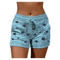 thumbnail image 2 of Women Soft And Comfy Activewear Starts Print Shorts With Pockets And  Drawstring, 2 of 6