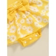 thumbnail image 6 of Bagilaanoe Newborn Baby Girl Summer Rompers Dress Daisy Print Sleeveless Bodysuits + Headband 3M 6M 12M 18M 24M Infant Patchwork A-line Dresses, 6 of 7