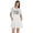 White (Black Glitter), variant on Inkmeso Vaccinated & Ready To Party T-Shirt Casual Scoop Neck Tunic With Pocket