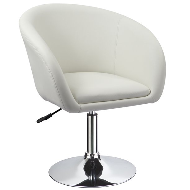 Duhome Swivel Accent Chair, Faux Leather Vanity Makeup Chair Adjustable 