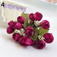 thumbnail image 2 of SPRING PARK 1 Piece Artificial Rose Rosebud Bouquet Bush 15 HEAD Assorted Wedding Floral Flower, 2 of 7