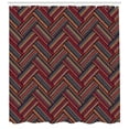 thumbnail image 3 of Ambesonne Ethnic Shower Curtain, Herringbone Lines, 69"Wx75"L, Multicolor, 3 of 3