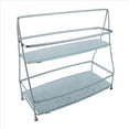 thumbnail image 3 of ELLE Paris 2 Tier Rectangular Hammered Mirror Vanity Tray Tower, Chrome, 3 of 6