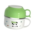 thumbnail image 4 of Fiambrera de acero inoxidable con aislamiento térmico, recipiente hermético para preparar comidas, recipiente portátil para alimentos para el trabajo Verde, 4 of 9