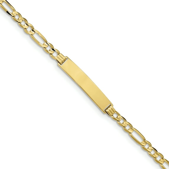 Beautiful 10k Figaro Link ID Bracelet